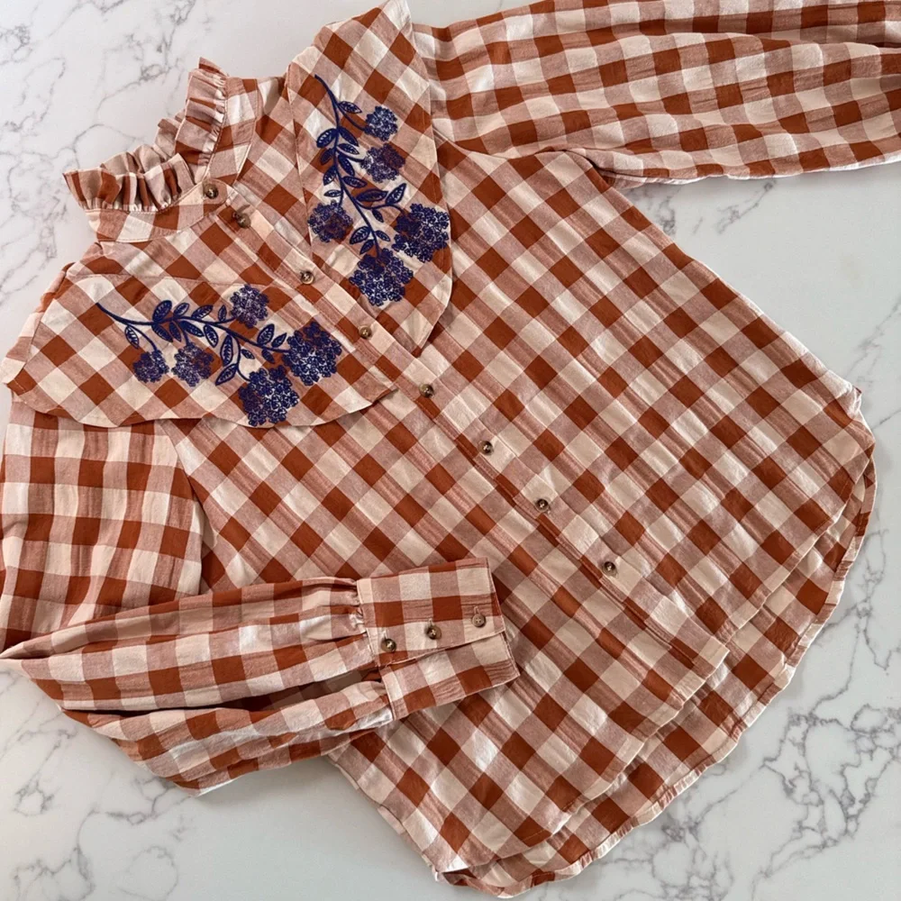 Sveti Stefan Lionetta Vichy Trouser + Blouse SET - Size XS / Small